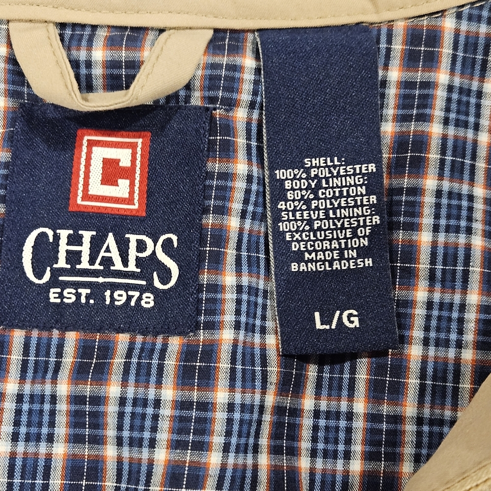 NWT Chaps Tan Lightweight Jacket - Picture 3 of 9